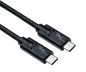 Preview: USB 3.2 Kabel Typ C auf C Stecker, bis 20 GBit/s u. 100W (20V/5A) Aufladung, schwarz, 0,50m, Polybag